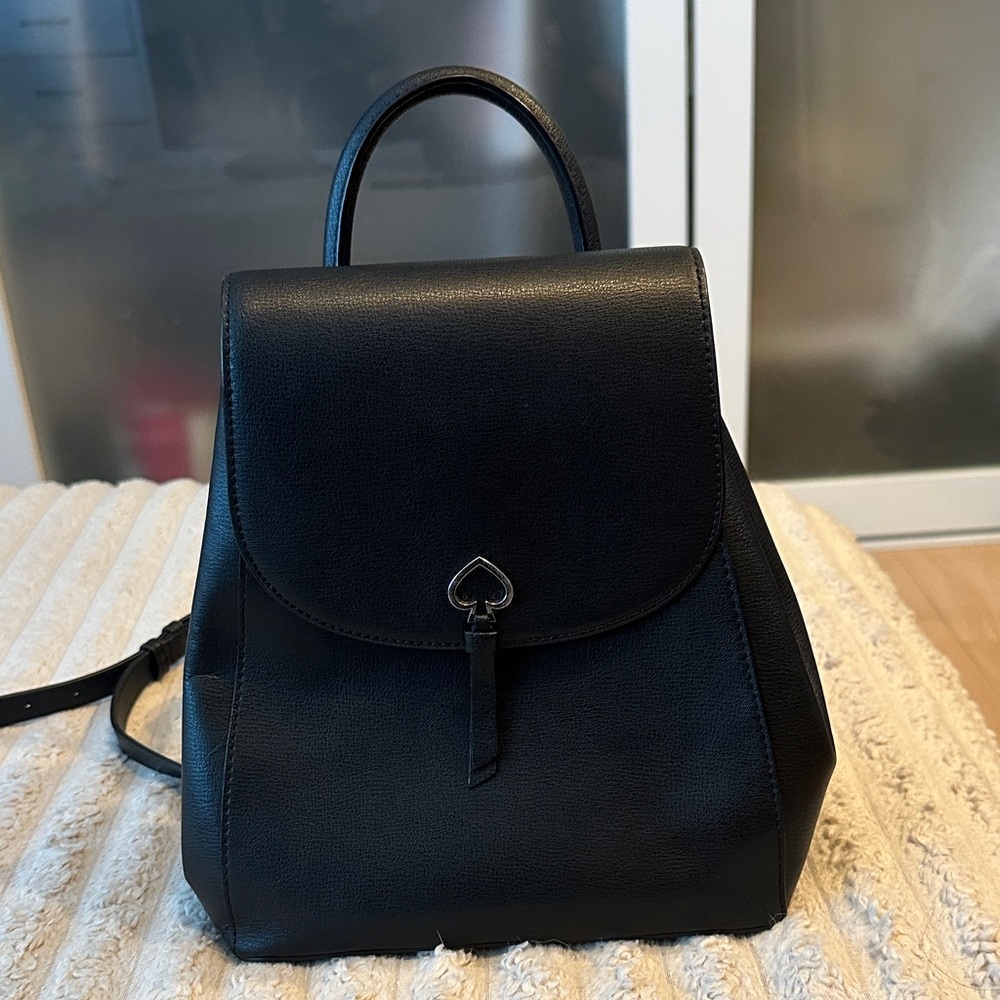 Kate Spade Adel Medium Flap Black Backpack (Used)